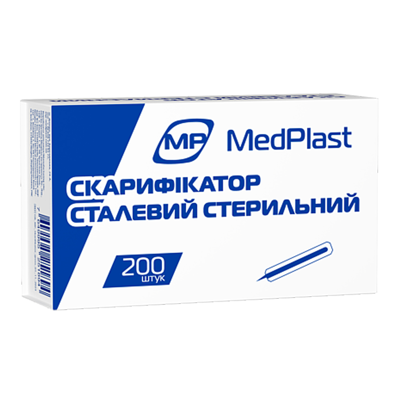 Скарифікатор сталевий стерильний MP MedPlast 200 шт
